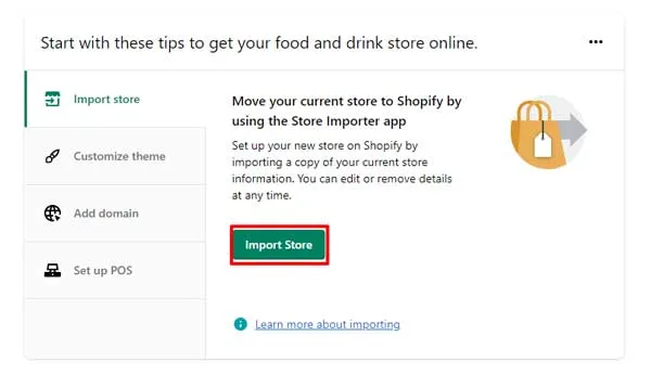 Shopify import store from "Shopify Store Success in 10 Easy Steps" Article